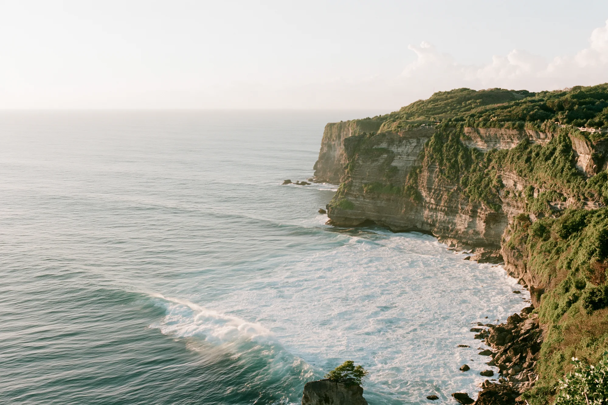 Uluwatu cliffs and the Indian Ocean in Bali